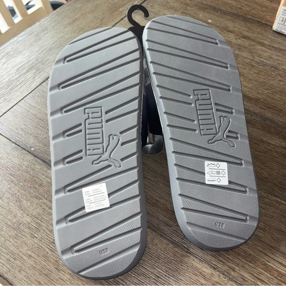 Puma Gray and Orange Sporty Slide Sandals - Picture 4 of 7